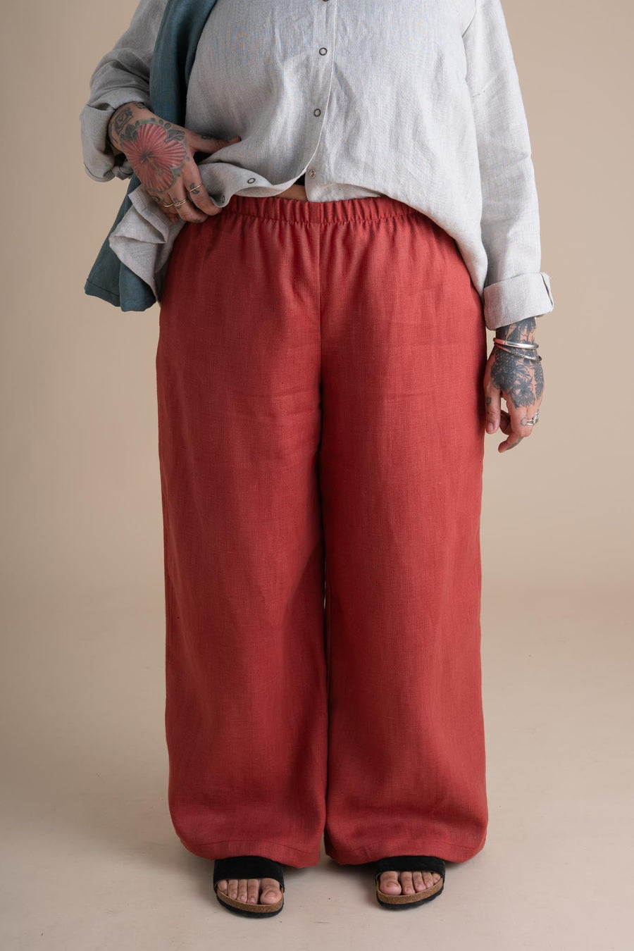 Conscious Clothing Elaina Pants in Paprika - plus size pant, product view