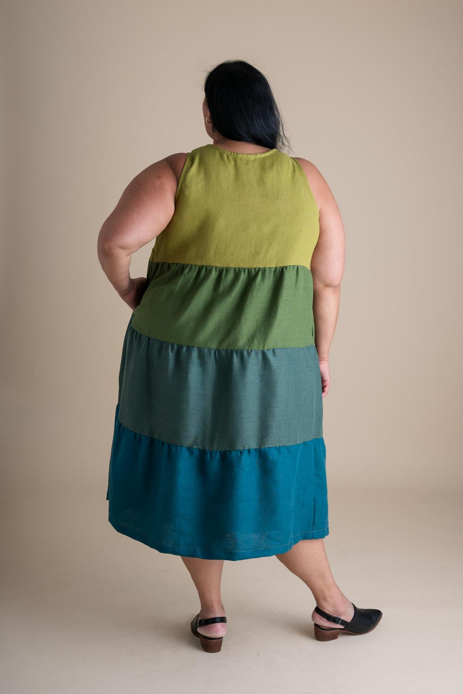 Conscious Clothing Willow Dress in Dusk - plus size dress, product view