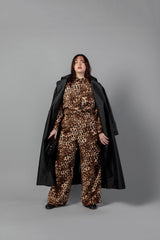 Riley Wide Leg Pant - Leopard