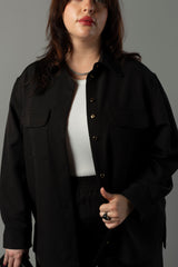 The Payton Shirt Jacket - Classic Black