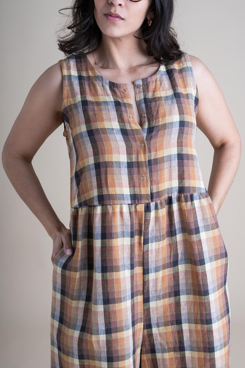 Conscious Clothing Backyard Jumpsuit in Sundew - plus size jumpsuit, back view