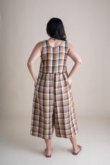 Conscious Clothing Backyard Jumpsuit in Sundew - plus size jumpsuit, back view