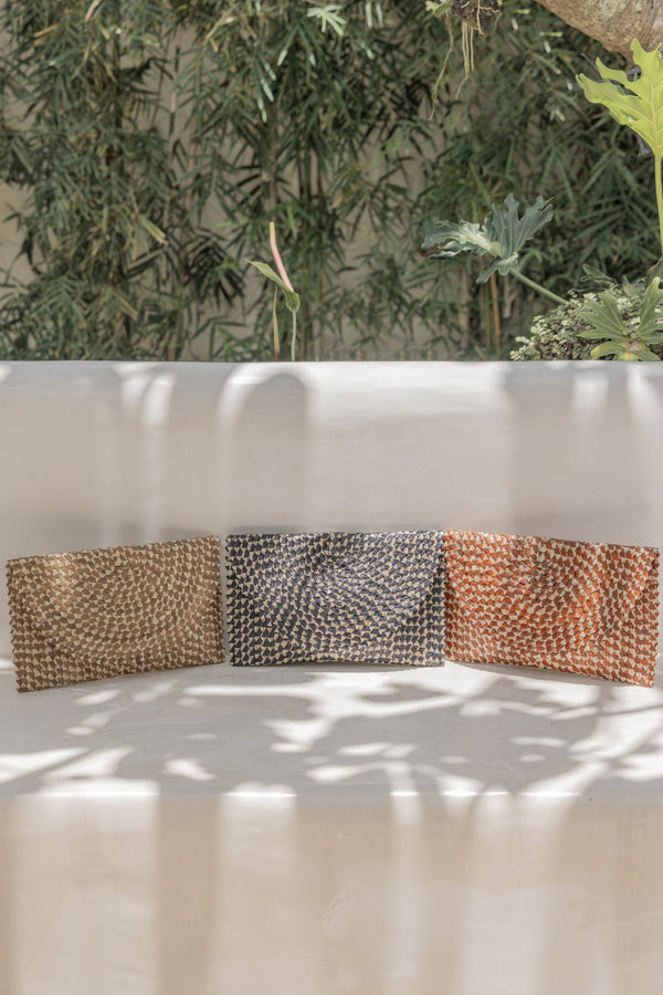 Village Thrive Ombre Rattan Clutch - clutch