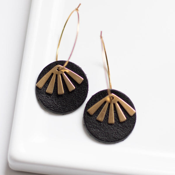 Sela Designs Black Oakleigh Earrings - handcrafted earrings