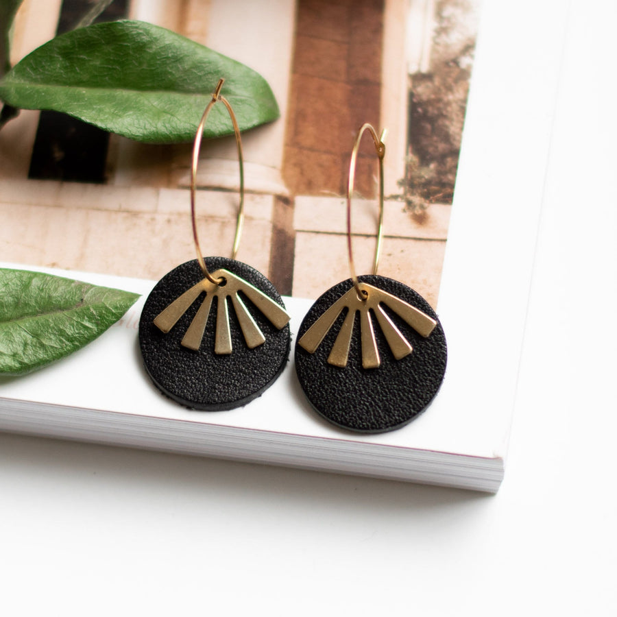 Sela Designs Black Oakleigh Earrings - handcrafted earrings