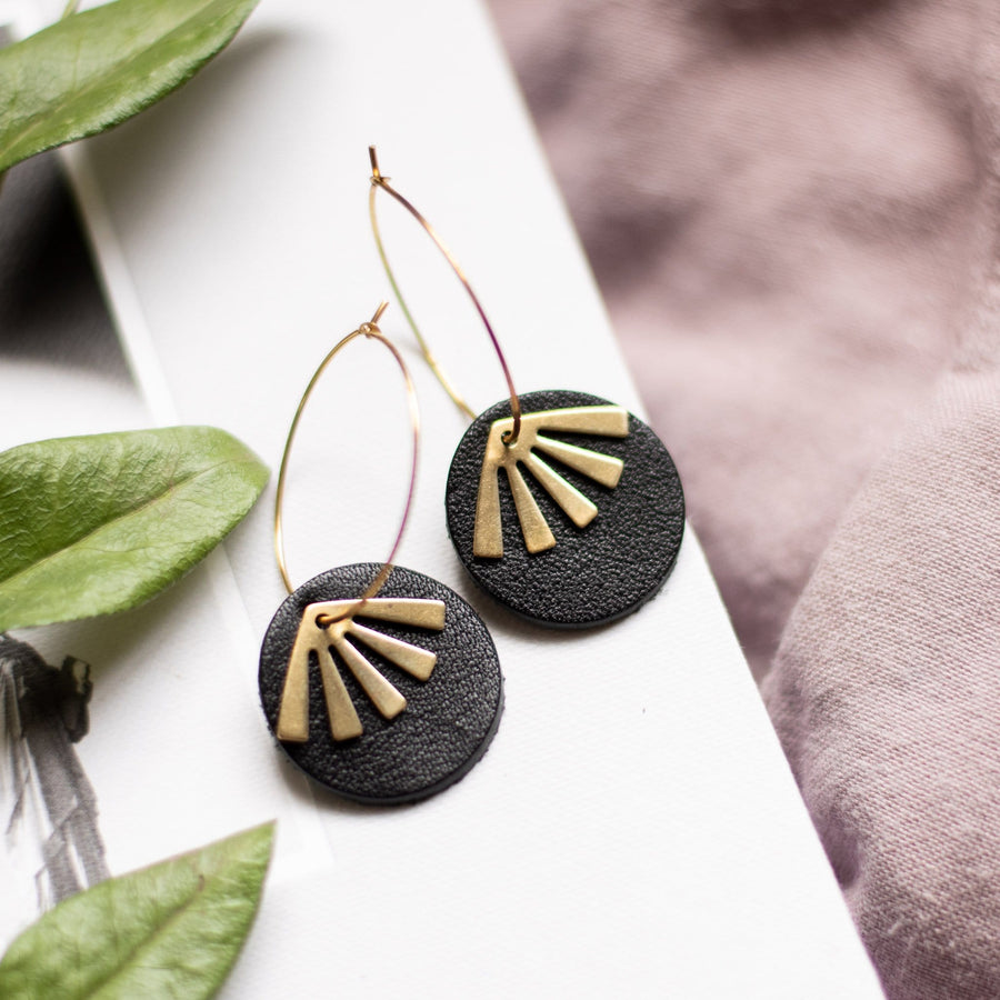 Sela Designs Black Oakleigh Earrings - handcrafted earrings
