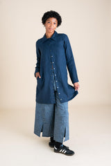 Conscious Clothing Highland Jacket in Navy - plus size garment, product view