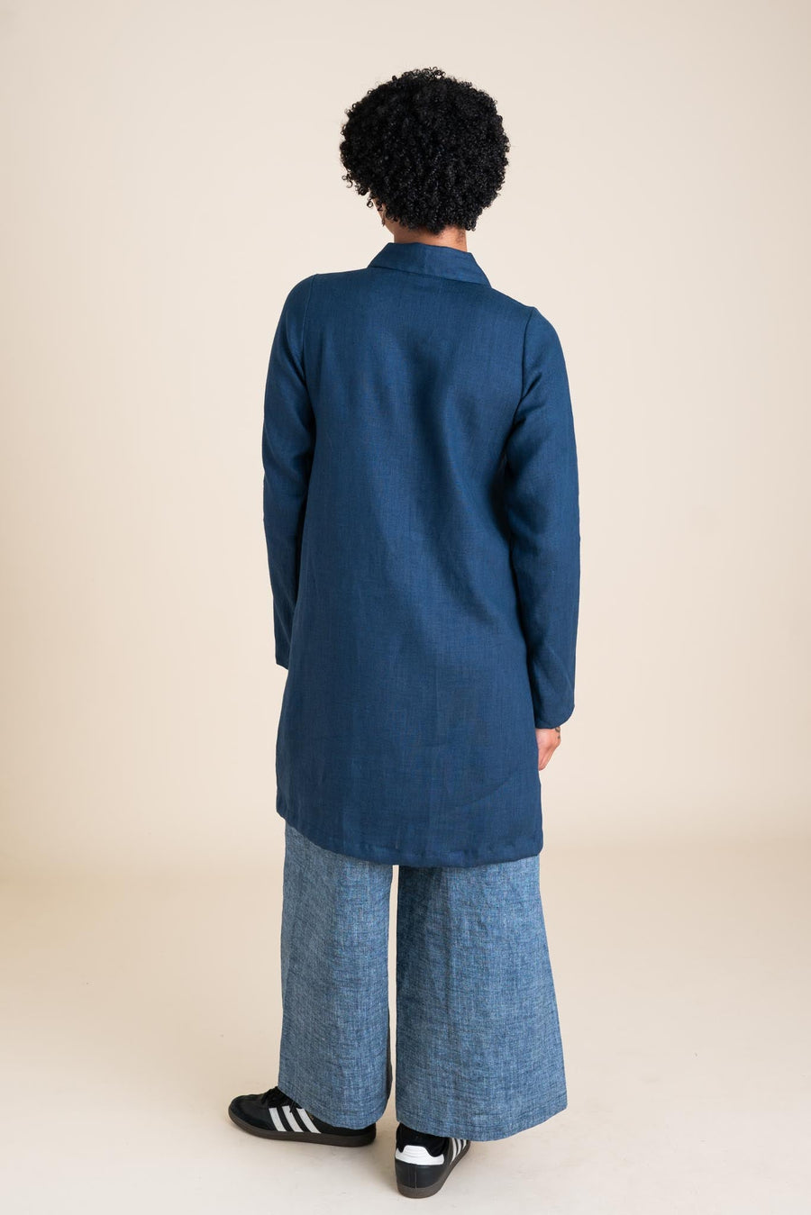 Conscious Clothing Highland Jacket in Navy - plus size garment, product view