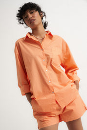 The Poplin Button Down - Peach