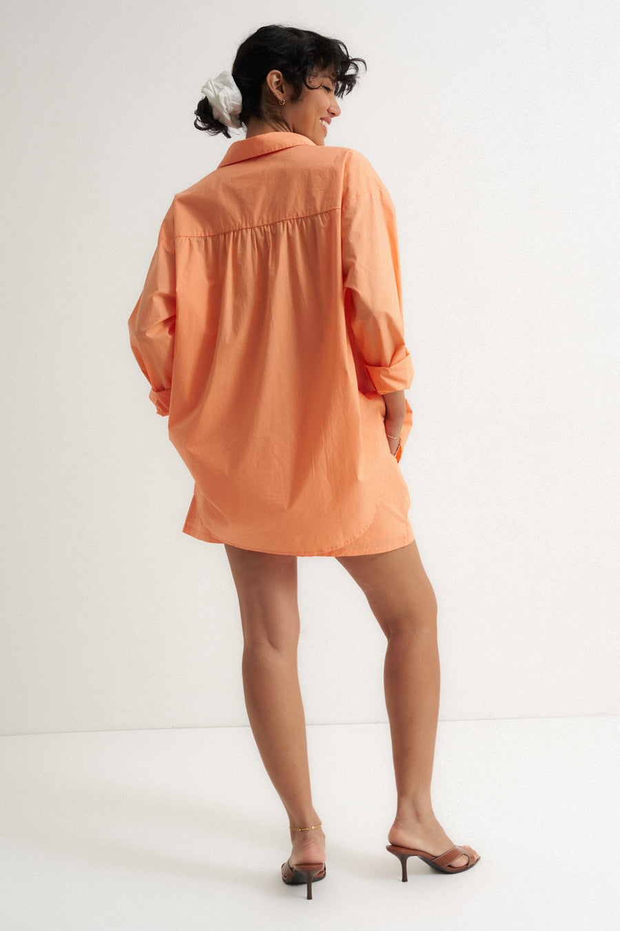 Be Idle The Poplin Boxer Short - Peach - plus size shorts, product view