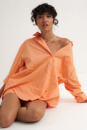 The Poplin Button Down - Peach