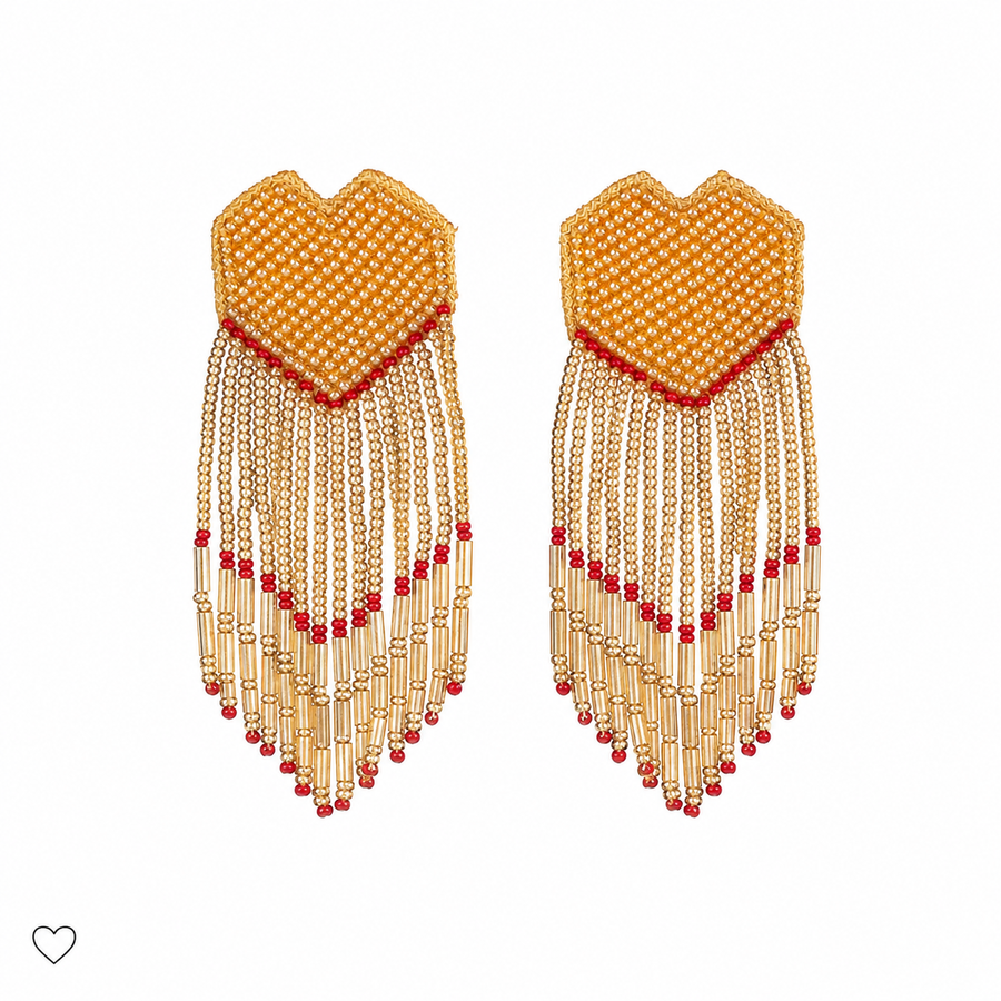HEARTSTRINGS Hand Embroidered Earrings
