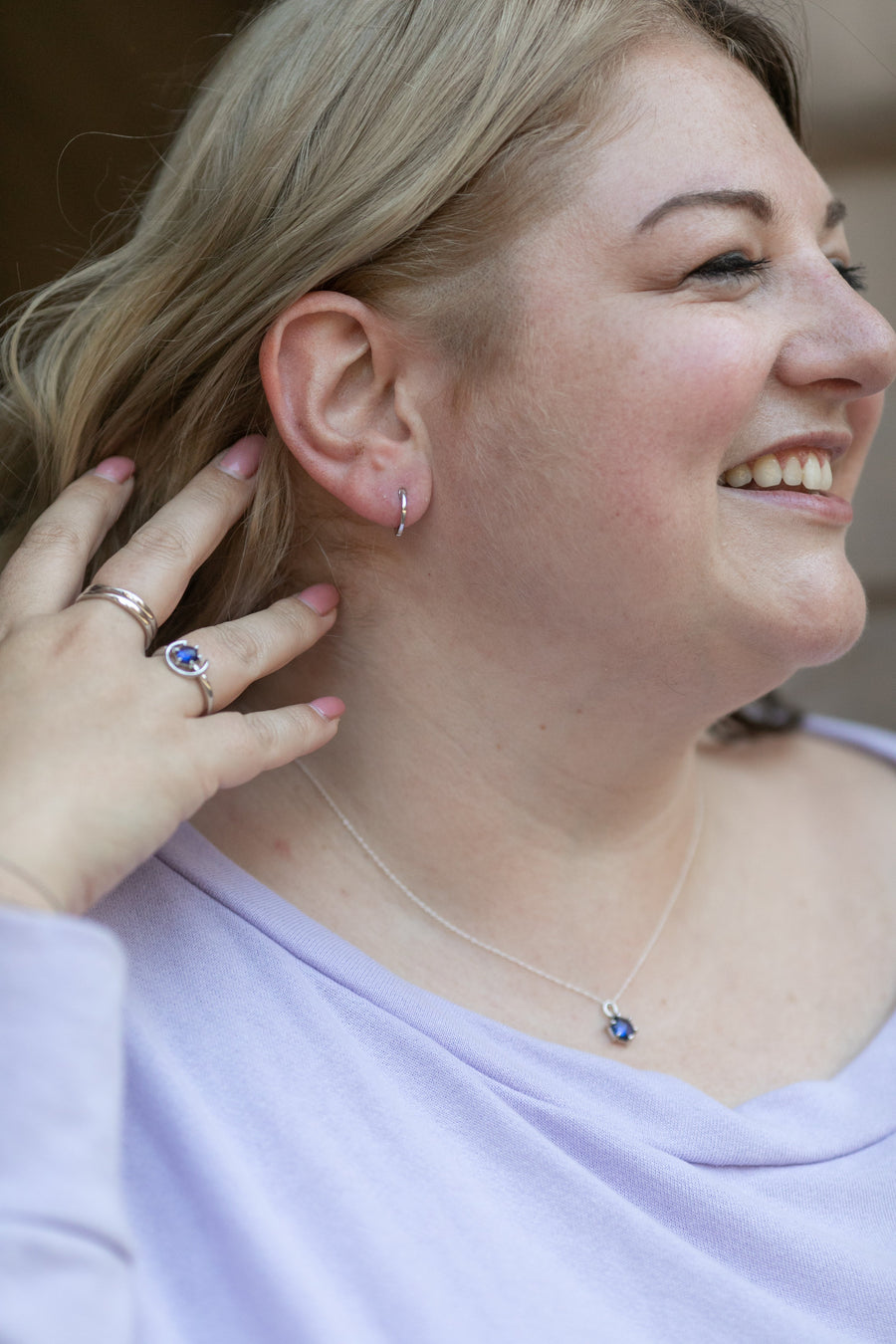 Chouette Designs Simple Huggie Hoops - handcrafted earrings