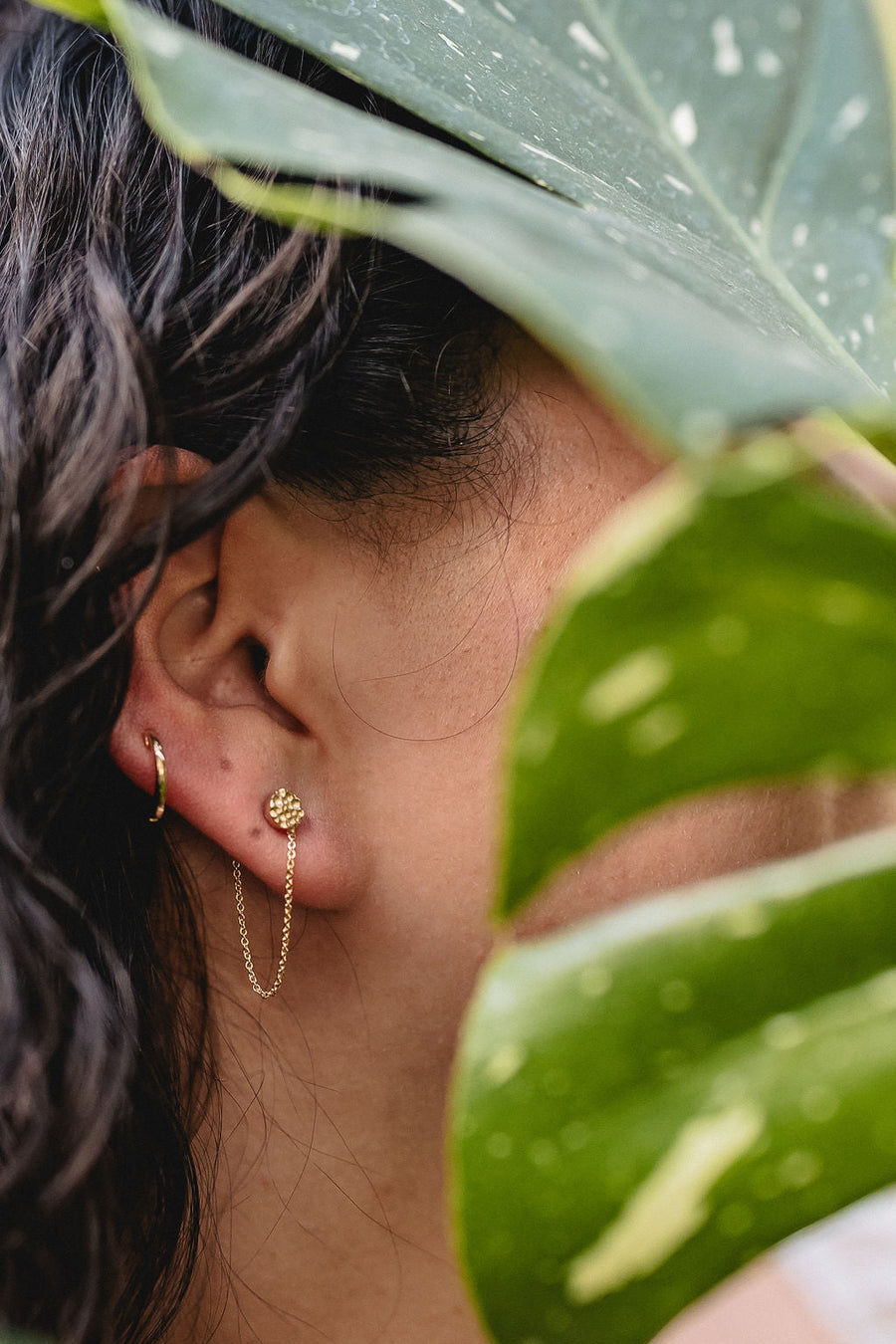 Chouette Designs Monteverde Chain Hoop Earring - handcrafted earrings