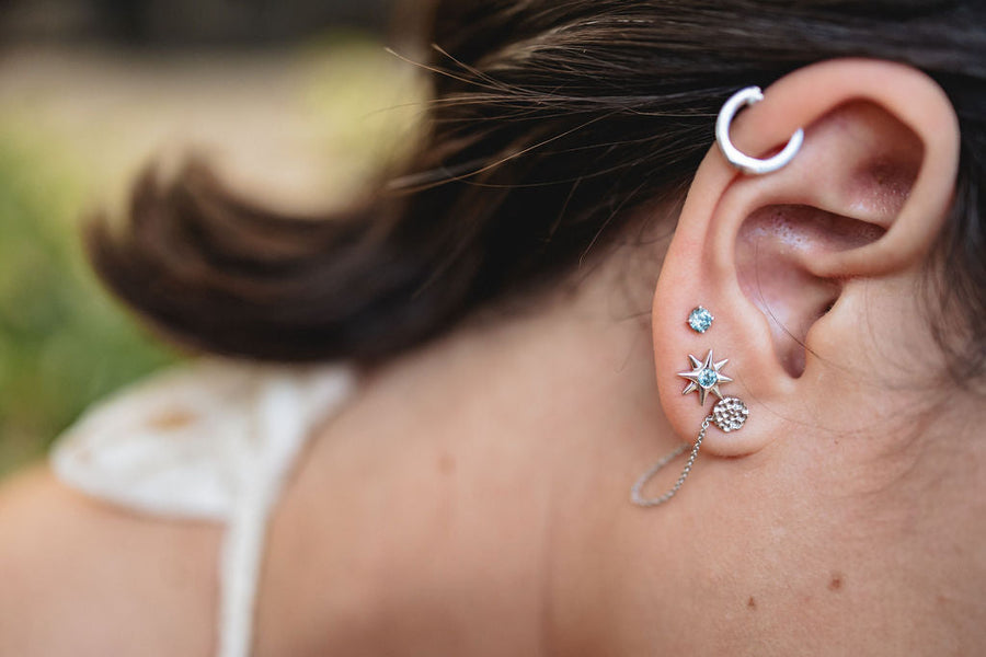 Chouette Designs Monteverde Chain Hoop Earring - handcrafted earrings