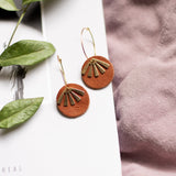 Sela Designs Cognac Oakleigh Earrings - handcrafted earrings