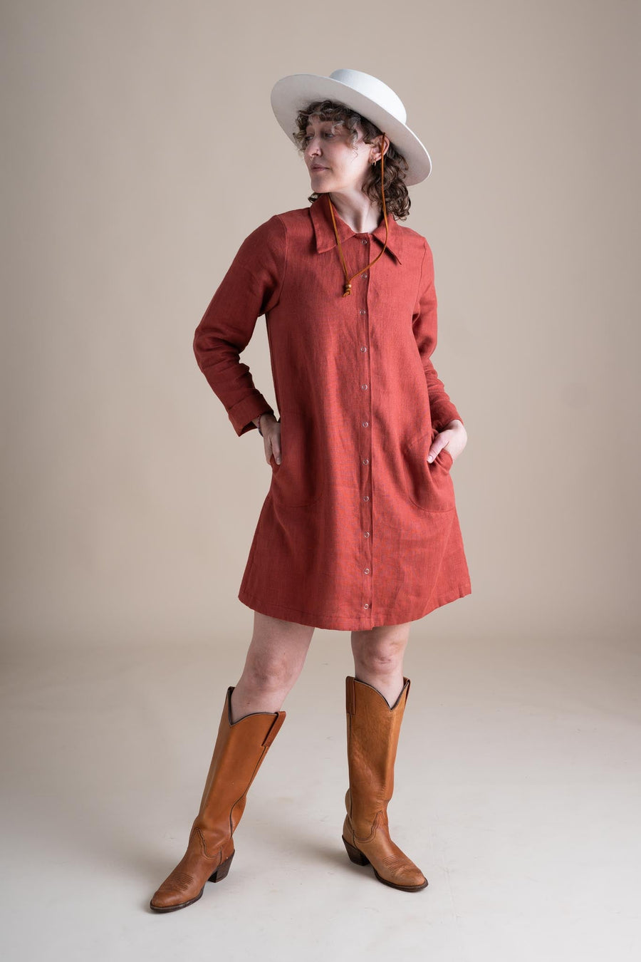 Conscious Clothing Highland Jacket in Paprika - plus size garment, product view