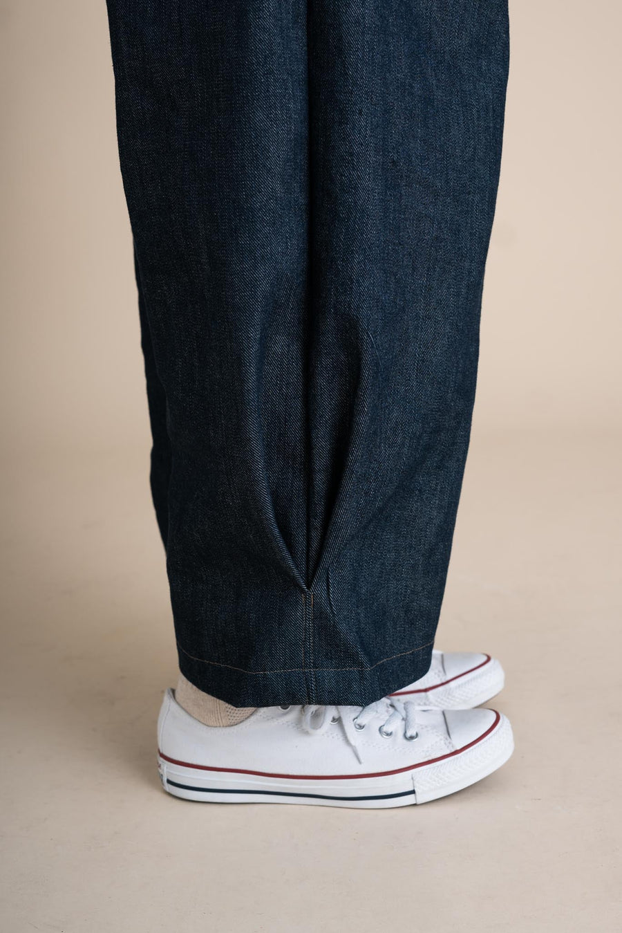 Conscious Clothing Crescent Moon Pants in Cone Denim - plus size pant, product view