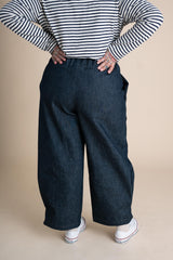 Conscious Clothing Crescent Moon Pants in Cone Denim - plus size pant, product view