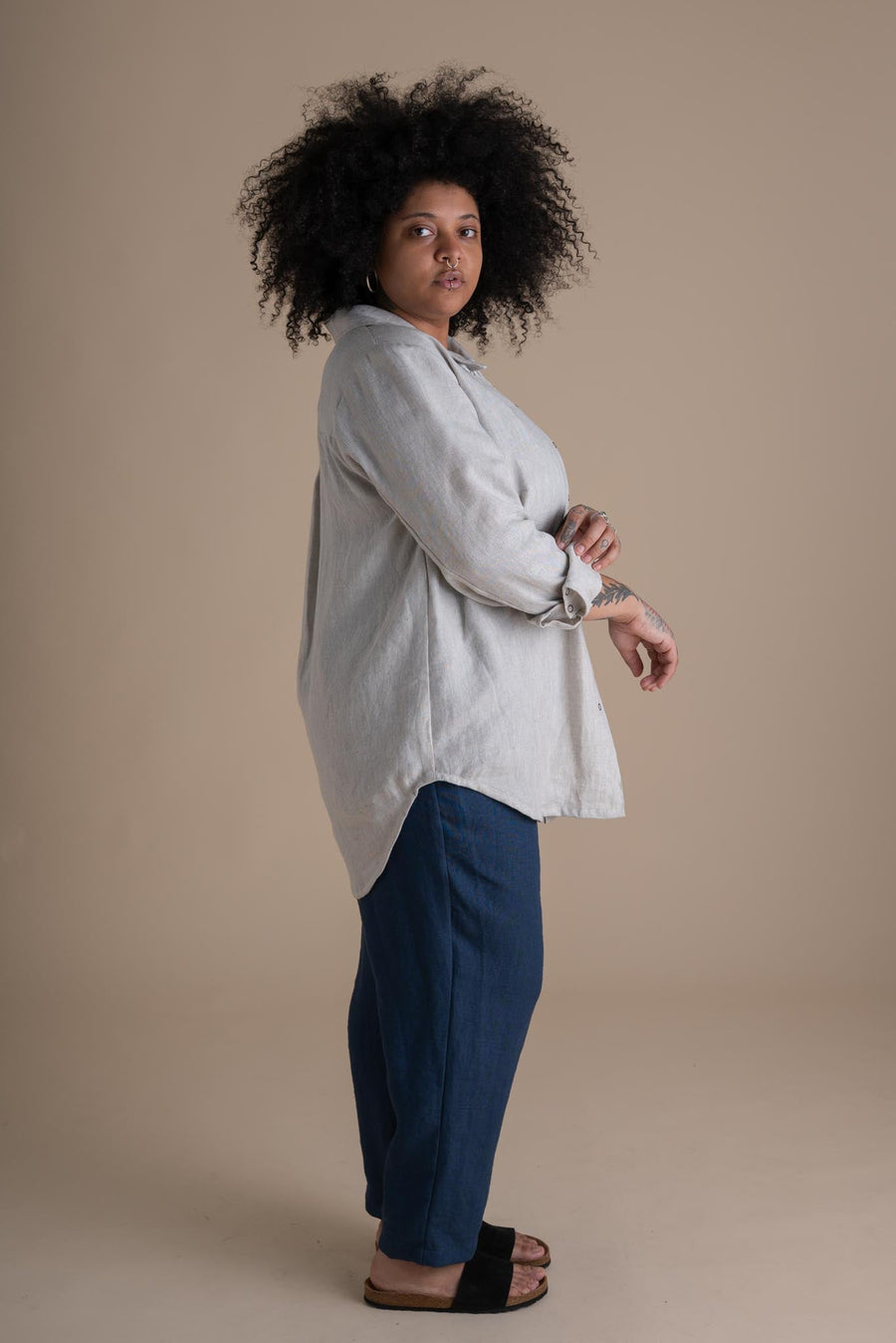 Conscious Clothing Alchemist Top in Sand Dollar - plus size top, product view