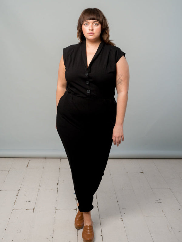 NOOWORKS Magic Suit Black - plus size jumpsuit, product view
