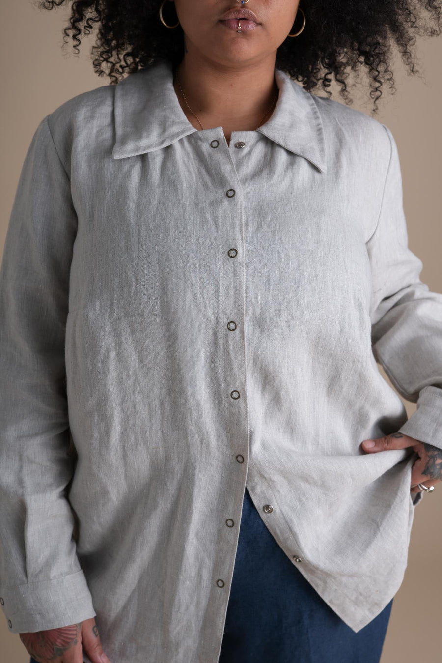 Conscious Clothing Alchemist Top in Sand Dollar - plus size top, product view