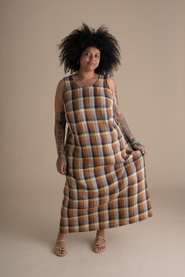 Conscious Clothing Rise Dress in Sundew - plus size dress, product view