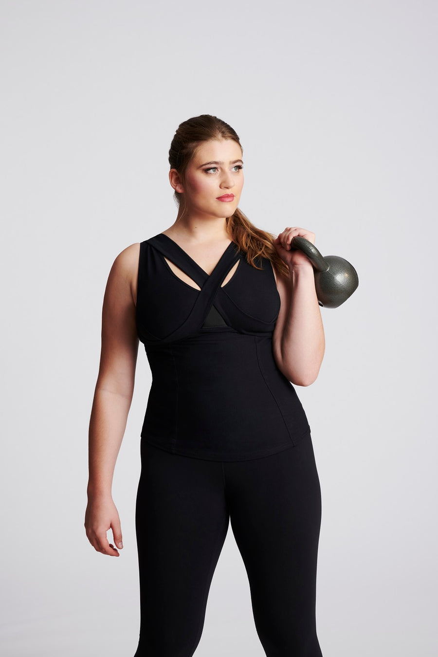 Embrago Full Support Bra-Free Top in Black - inclusive bra, product view
