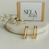 Sela Designs Eva Double Hoop Earrings - handcrafted earrings