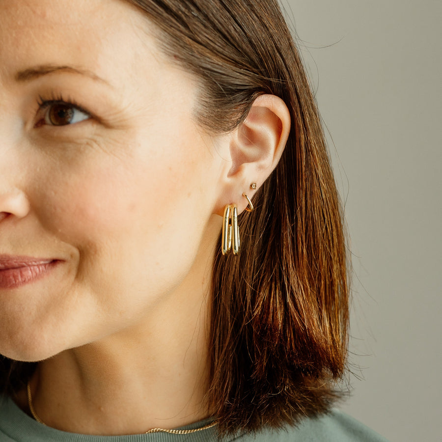 Sela Designs Eva Double Hoop Earrings - handcrafted earrings