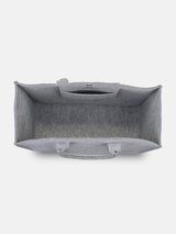 Out of the Woods Felt Shopper Tote - overhead view, premium designer bag