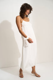 The Flirty Maxi Slip - White