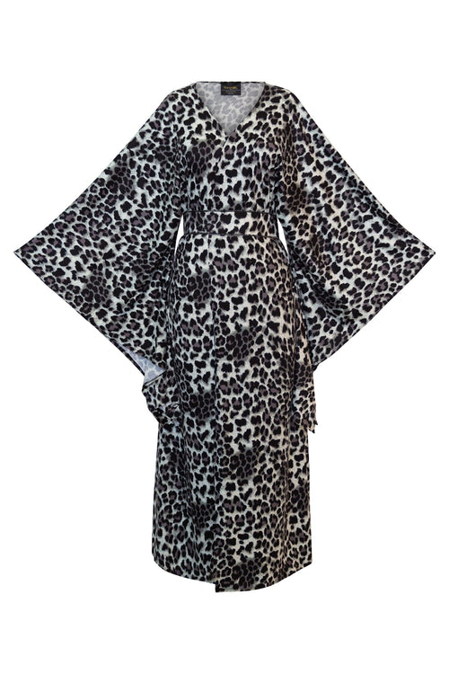 Bohémienne Kimono Robe in “Snow Leopard"
