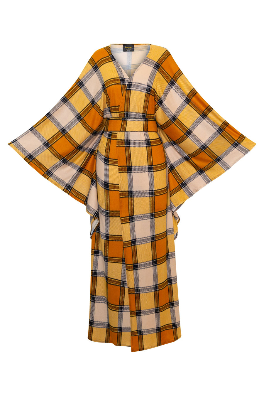 Bohémienne Kimono Robe in “Yellow Plaid”