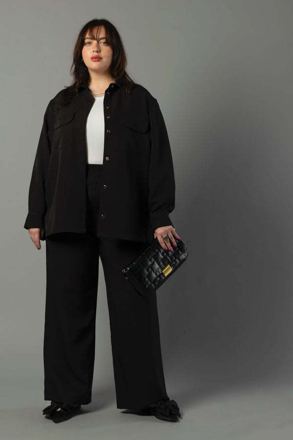 Riley Wide Leg Pant - Classic Black