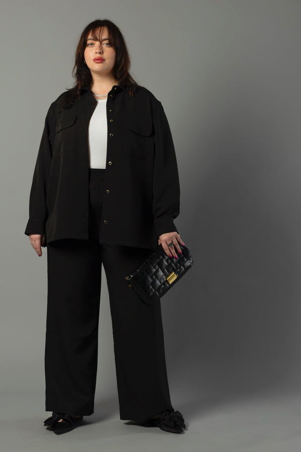The Payton Shirt Jacket - Classic Black