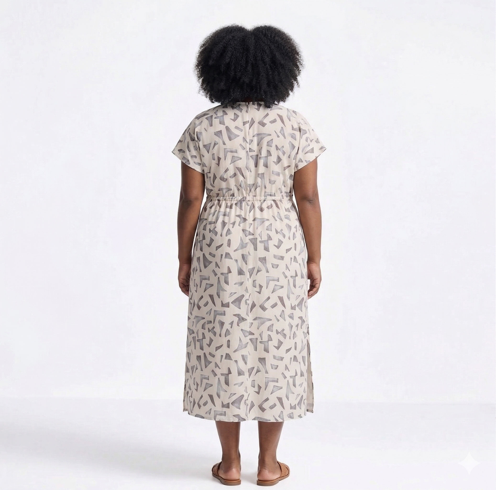 Gathered Maxi Dress with Side Slits | Mosaic