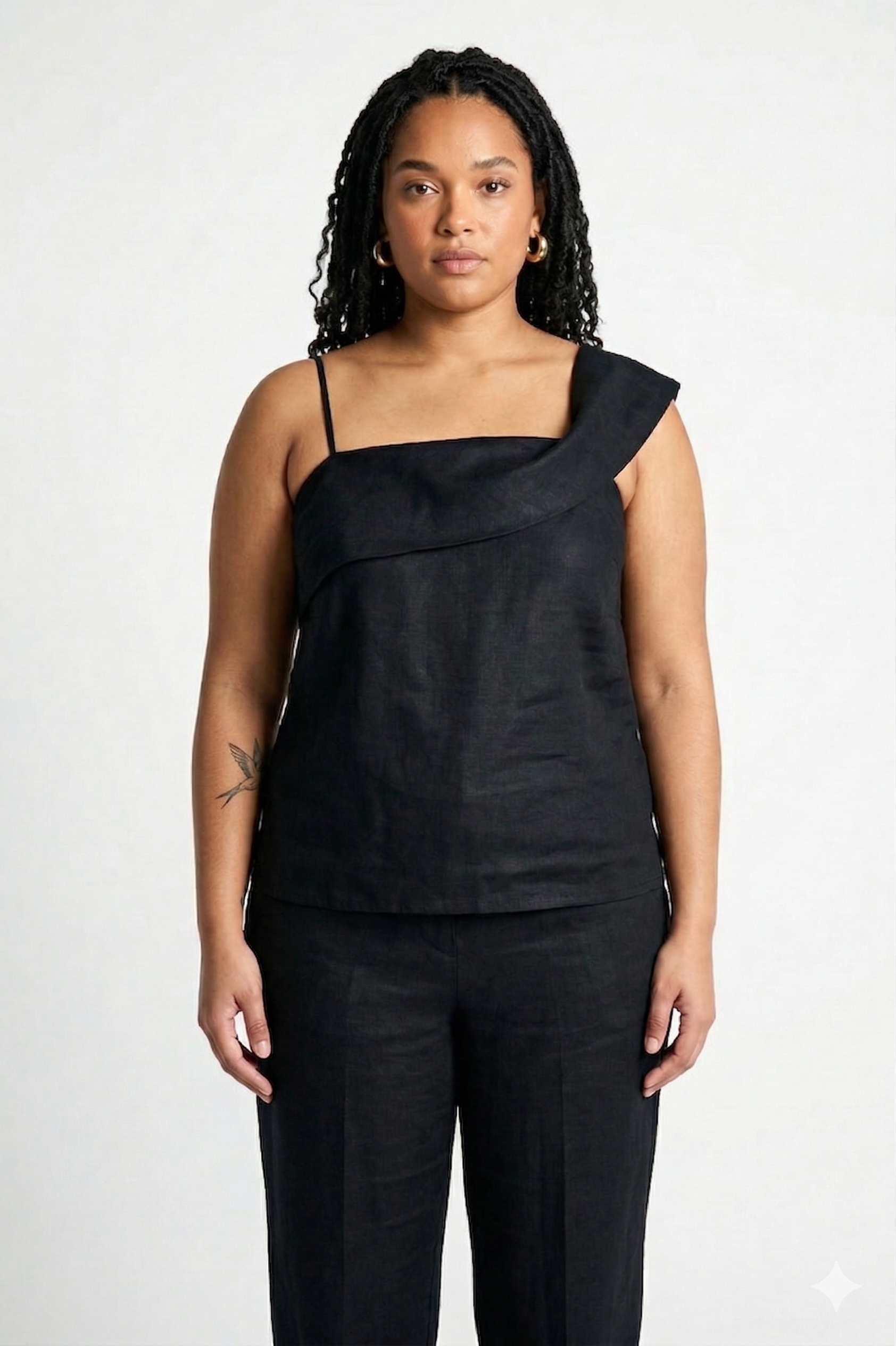 The Wandering Wave Top | Black
