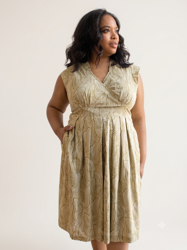 Lucille Dress - Waves Green