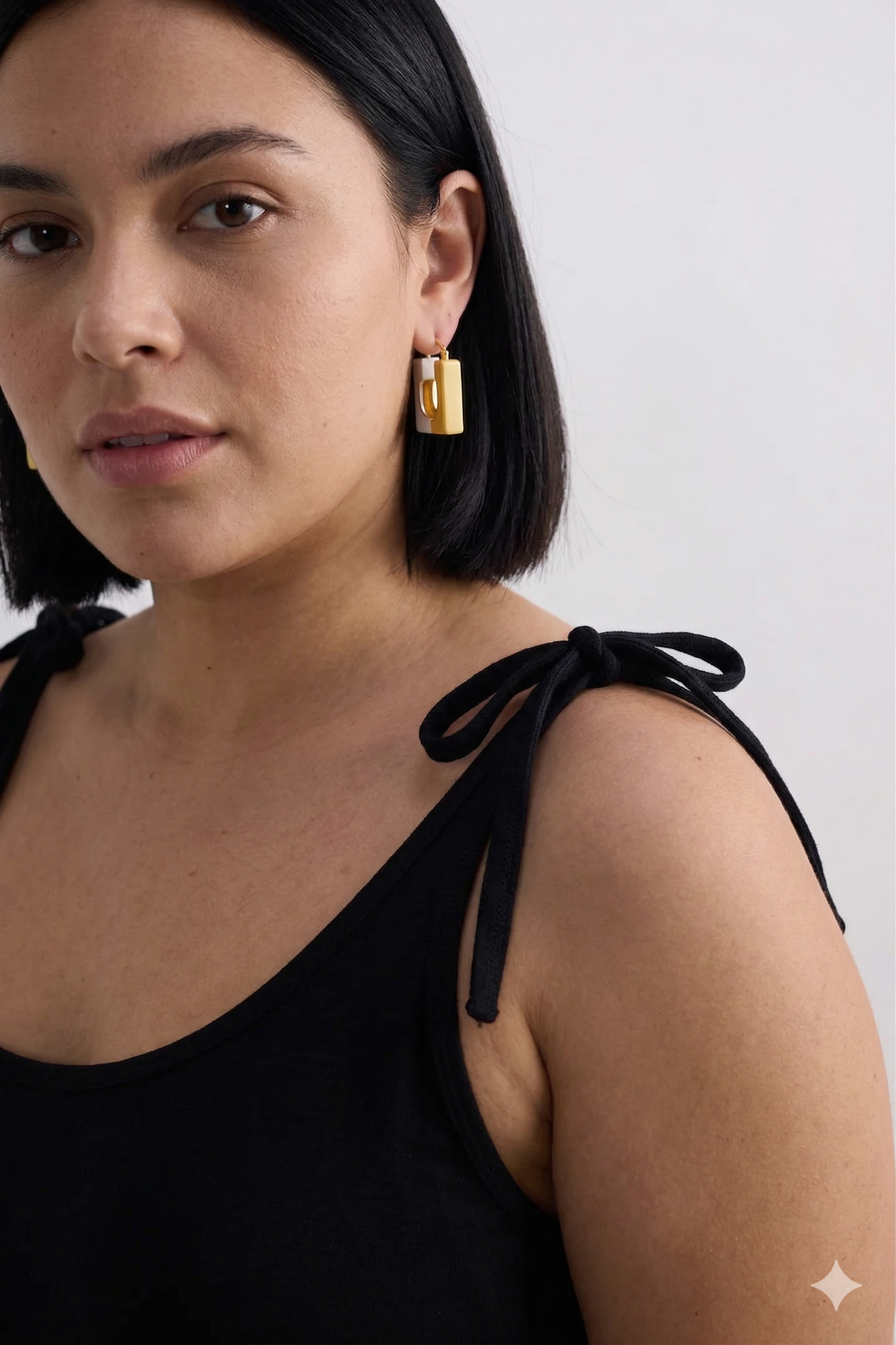 Reistor Tie-Detail Maxi Dress in Black - plus size maxi dress, product view