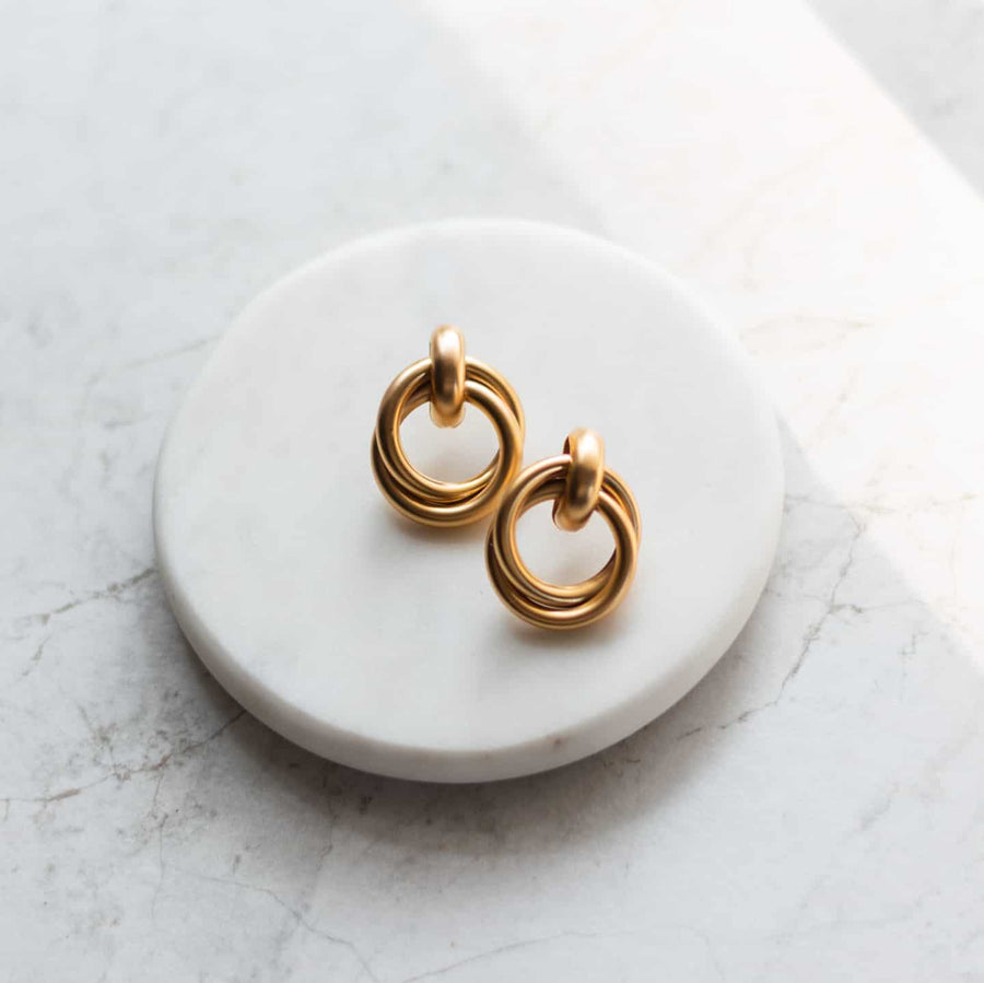 Sela Designs Gold Knot Earrings - handcrafted earrings