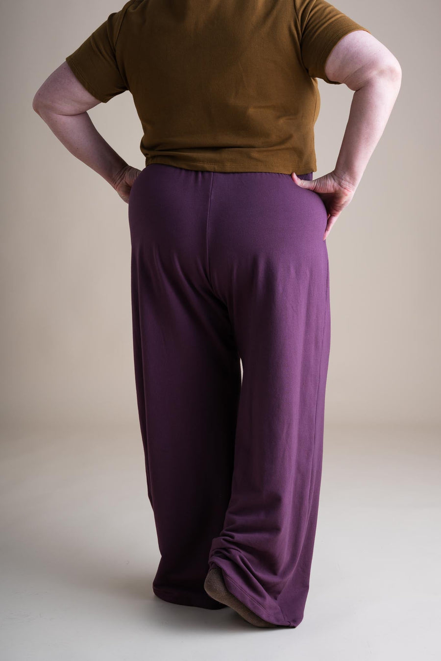 Conscious Clothing Greta Pant in Plum - plus size pant, product view
