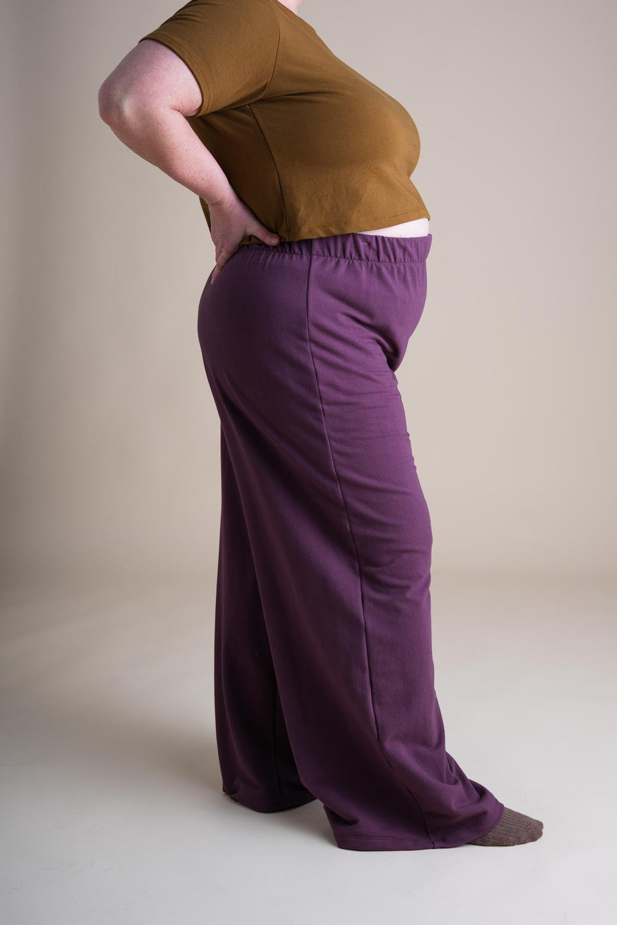 Conscious Clothing Greta Pant in Plum - plus size pant, product view