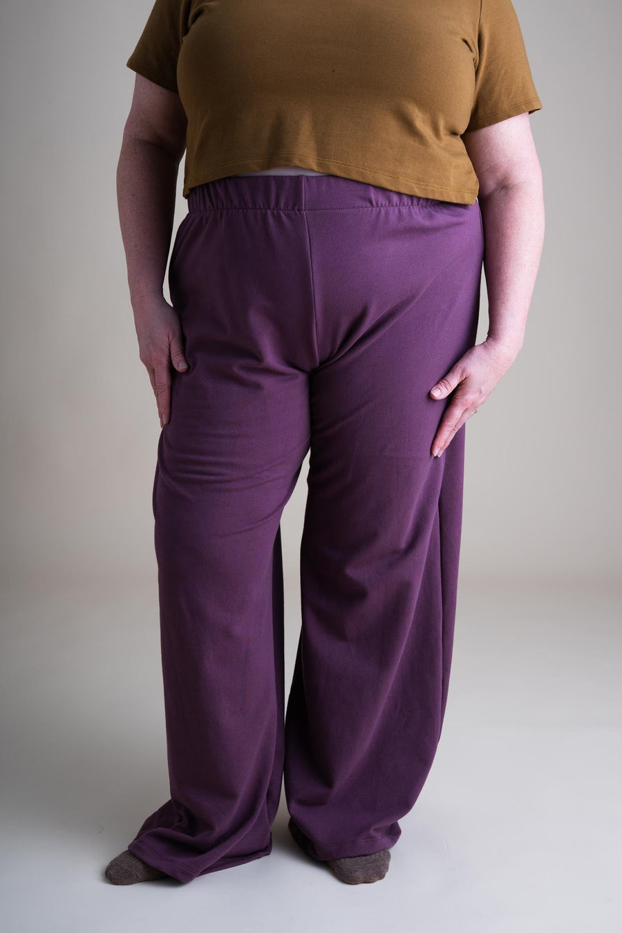 Conscious Clothing Greta Pant in Plum - plus size pant, product view
