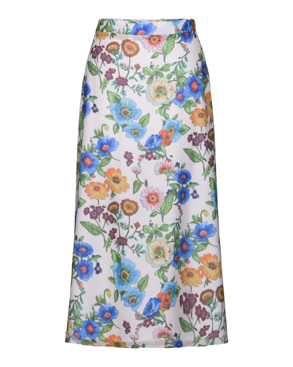 Hilary MacMillan Antique Floral Midi Skirt in Antique Floral - size-inclusive women's clothing