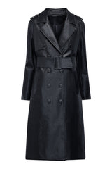 Hilary MacMillan The Dylan Trench Coat in Black - size-inclusive women's clothing