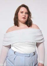 Hilary MacMillan Geometric Knit Cowl Neck Top - size-inclusive women's clothing