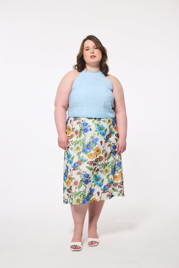 Antique Floral Midi Skirt
