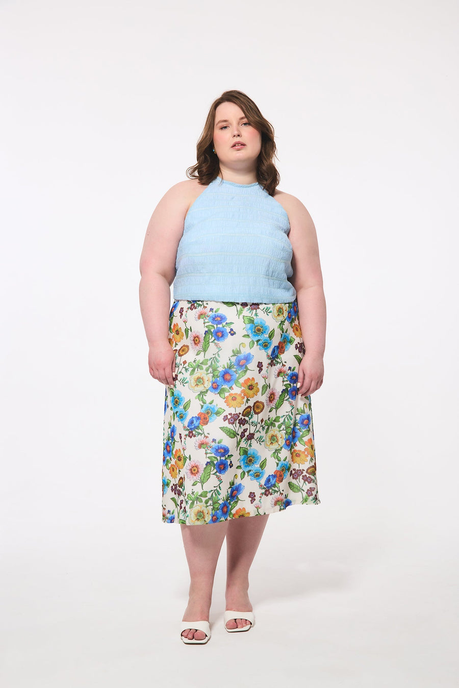 Antique Floral Midi Skirt