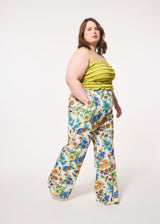 Hilary MacMillan Antique Floral Wide Leg Pants in Antique Floral - size-inclusive women's clothing